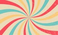 Retro sunburst vector background with a vintage color in a spiral or swirled radial striped design.